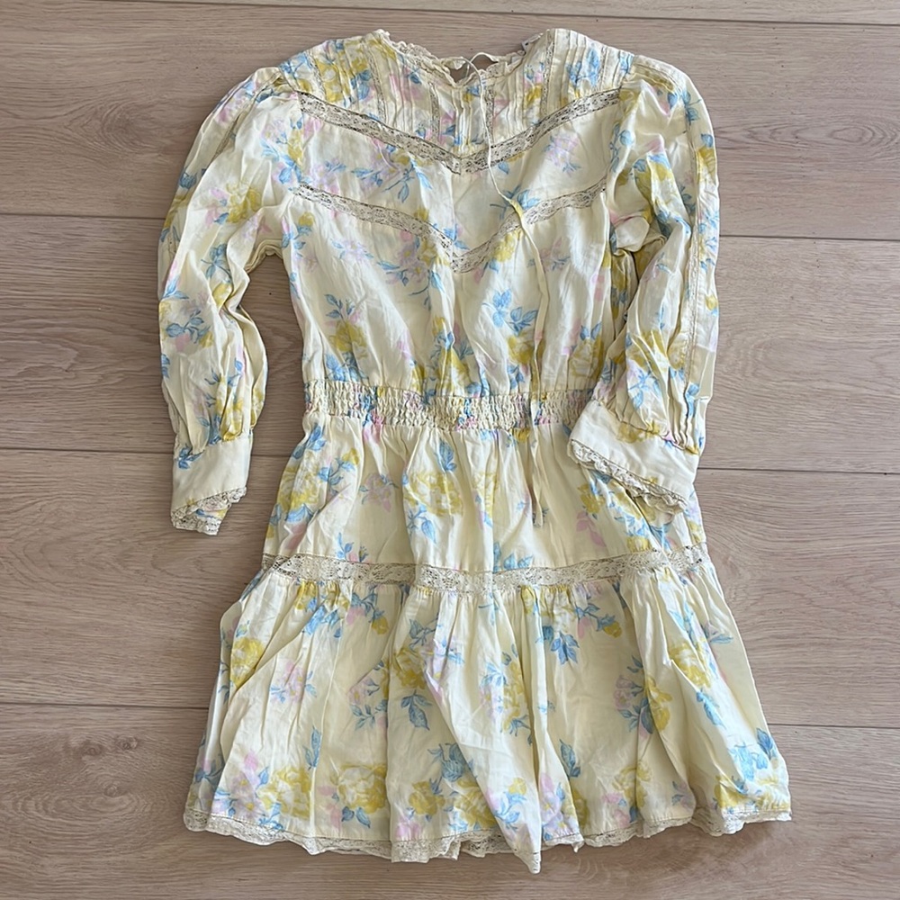 Love shack fancy floral yellow dress